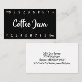 Mountains Double Number Loyalty Coffee Punch-Card (Voorkant / Achterkant)