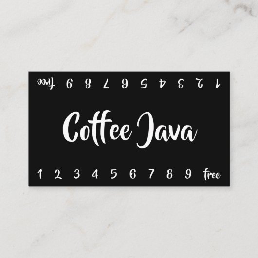 Mountains Double Number Loyalty Coffee Punch-Card (Voorkant)