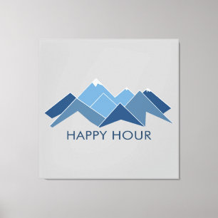 Mountains Happy Hour Canvas Afdruk