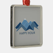 Mountains Happy Hour Metalen Ornament (Rechts)