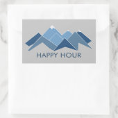 Mountains Happy Hour Rechthoekige Sticker (Tas)