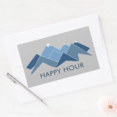 Mountains Happy Hour Rechthoekige Sticker (Envelop)