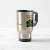 Mountains Over Meetings Travel Mug | Add Text/Name Reisbeker (Voorkant rechts)