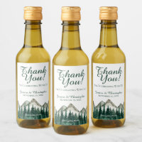 Mountains & Pine Wedding Thank You Mini
