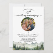Mountains Pines 67th Wedding Anniversary Photo Kaart (Voorkant)