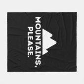 Mountains Please Outdoors Camping Climbing Tee Fleece Deken (Voorkant (Horizontaal))