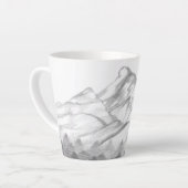 Mountains Sketched in Pencil on Latte Mug (Angle gauche)