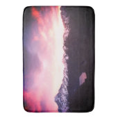 *~* Mountains Sky Purples Pinks & Lavender Photo Badmat (Voorkant Verticaal)