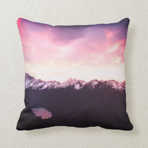 *~* Mountains Sky Purples Pinks & Lavender Photo Kussen