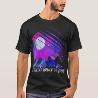 Mountains Starry Night Camping Travel RVing Van Li T-shirt