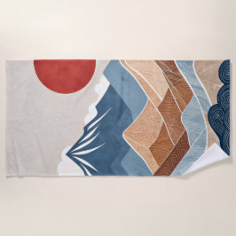 Mountains Sunset Beauty Strandlaken