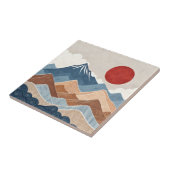 Mountains Sunset Beauty Tegeltje (Zijkant)