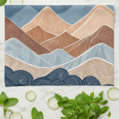 Mountains Sunset Beauty Theedoek (Gevouwen)