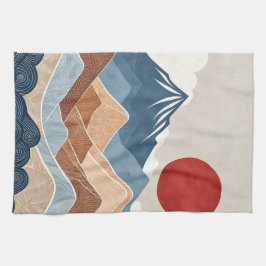 Mountains Sunset Beauty Theedoek