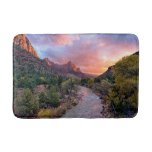 Mountains The Watchman Zion Nathional Park Utah Badmat