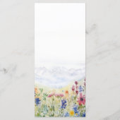 Mountains Wildflowers Meadow Whimsical Wedding Menu (Achterkant)
