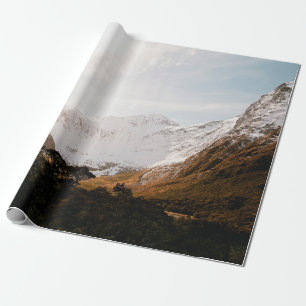 MOUNTAIRE RANGE ONDER CLOUDY SKY CADEAUPAPIER