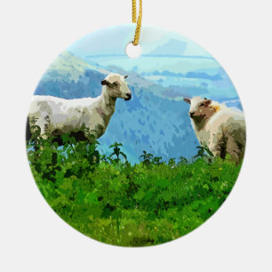 MOUNTAIRE SCHAPEN KERAMISCH ORNAMENT