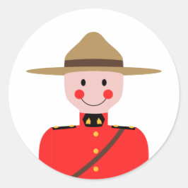 Mountie Ronde Sticker