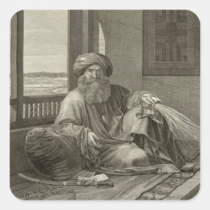 Mourad Bey, van Volume II Costumes en Portretten Vierkante Sticker