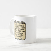 Mourir et Devoir de l'Argent Mug Drôle (Devant gauche)