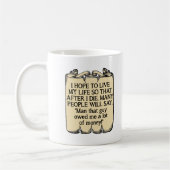 Mourir et Devoir de l'Argent Mug Drôle (Gauche)