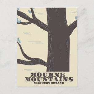 Mourne-gebergte Noord-Ierland reisposter Briefkaart