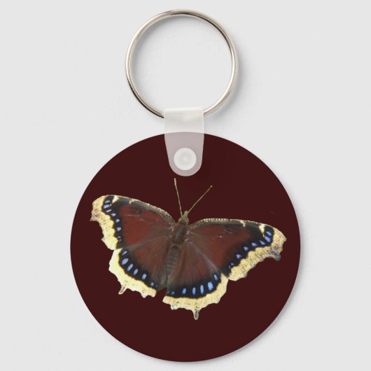 Mourning Cloak butterfly ~ sleutelhanger (Voorkant)