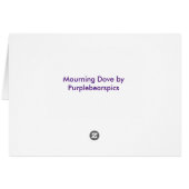 Mourning Dove (Achterkant Horizontaal)
