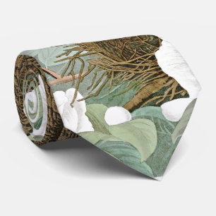 Mourning Dove Birds Flowers Audubon Wildlife Strop Stropdas