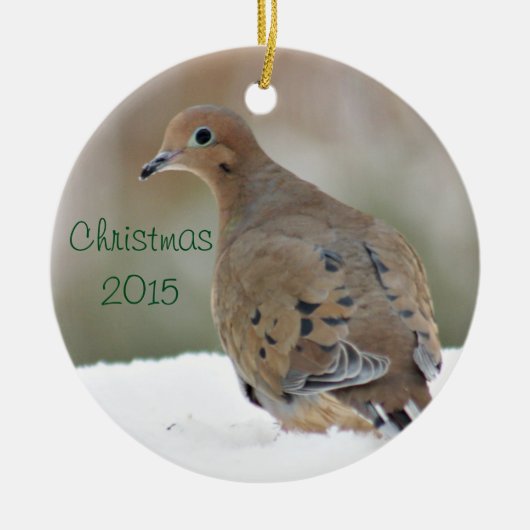 Mourning dove foto keramisch ornament (Voorkant)