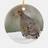 Mourning dove foto keramisch ornament (Achterkant)