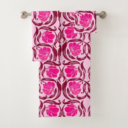 Mouron de William Morris, fuchsia et rose-clair (En situation)