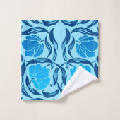 Mouron, denim et bleu-clair de William Morris (Gant de toilette)
