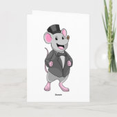 Mouse as Groom with Ribbon Kaart (Achterkant)
