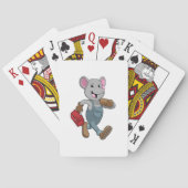 Mouse as Handyman with Toolbox Pokerkaarten (Achterkant)