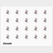 Mouse as Handyman with Toolbox Ronde Sticker (Vel)