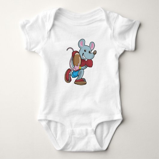 Mouse at Football with Equipment Romper (Voorkant)