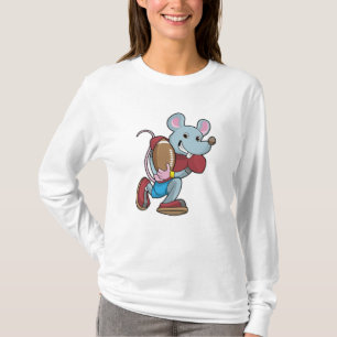 Mouse at Football with Equipment T-shirt