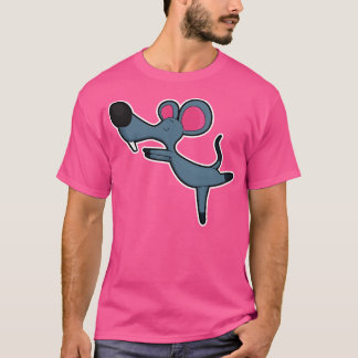 Mouse at Yoga Stretching oefende T-shirt
