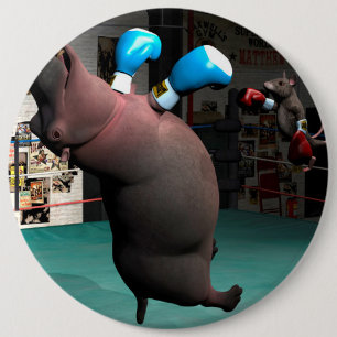 Mouse Beats Hippo KO Ronde Button 6,0 Cm