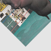 Mouse Beats Hippo KO Tissuepapier (Detail)