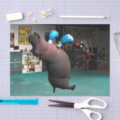 Mouse Beats Hippo KO Tissuepapier (Craft)