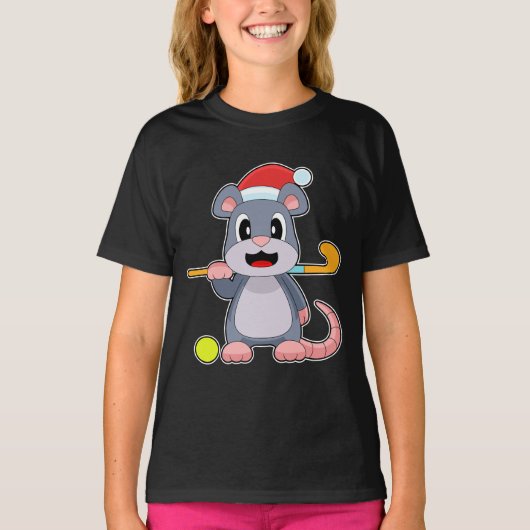 Mouse Christmas Hockey T-shirt (Voorkant)