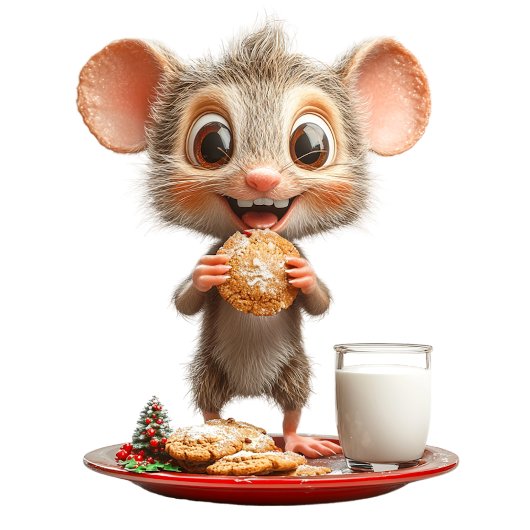 Mouse Christmas Kraft Gift Labels Cadeaulabel