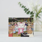 Mouse Dance Party Anime Style Briefkaart (Staand voorkant)