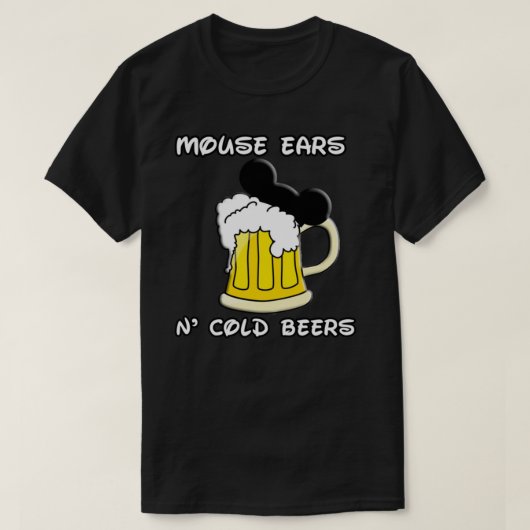 Mouse Ears N&x27; T-shirt classique de la bière fr (Design devant)