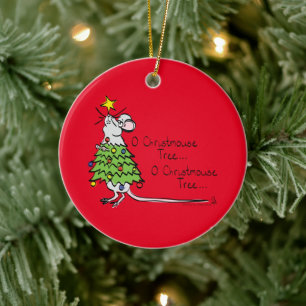 Mouse kerstboom Funny Kinder Keramisch Ornament