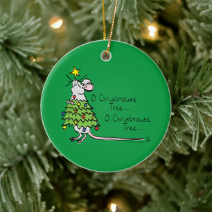 Mouse kerstboom Funny Kinder Keramisch Ornament