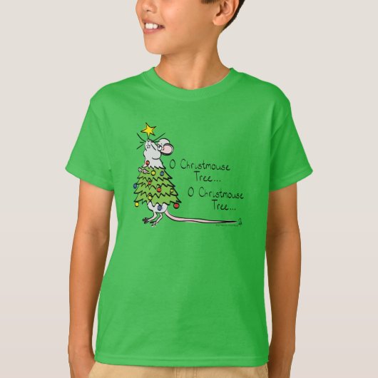 Mouse kerstboom Funny Kinder T-shirt (Voorkant)